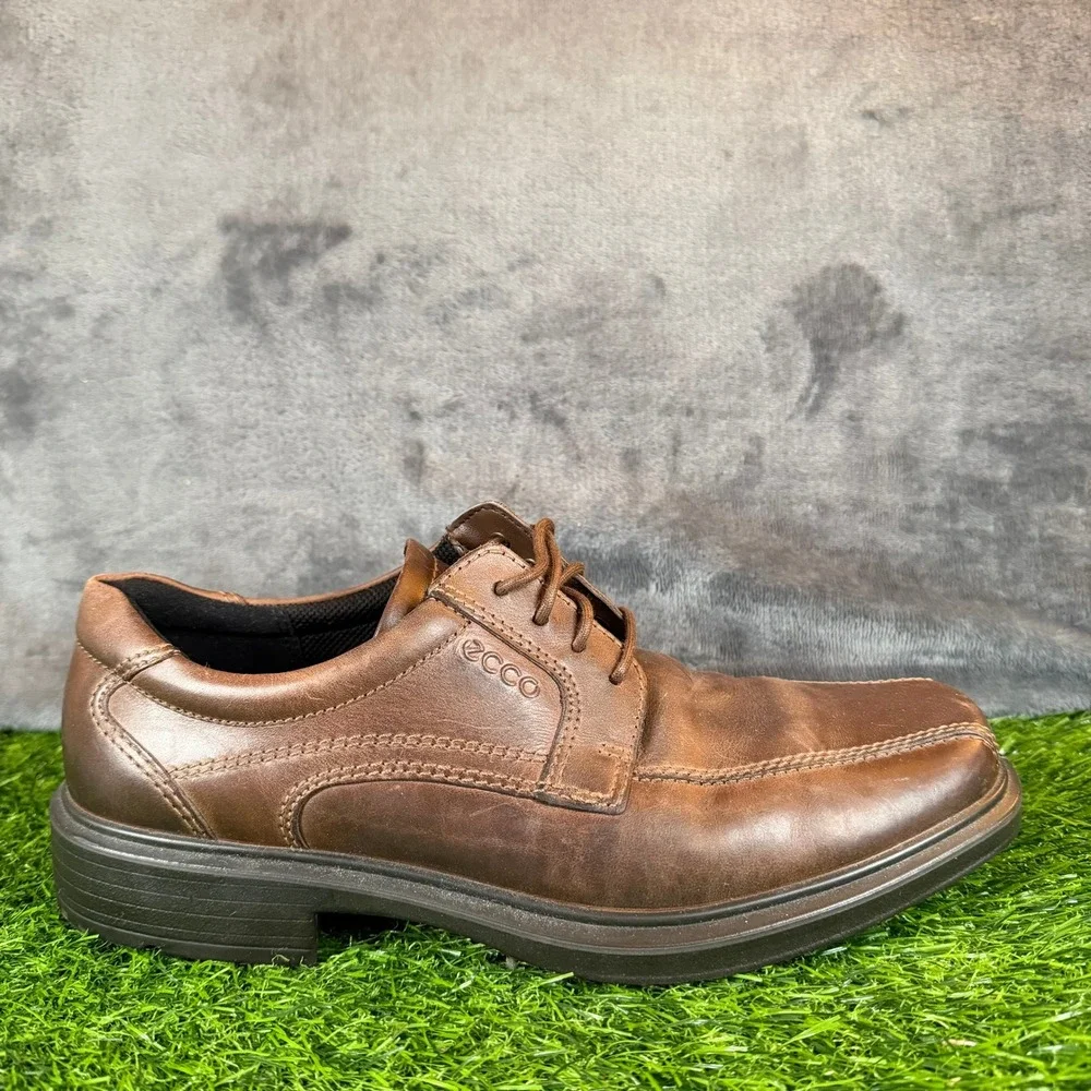 ECCO Brown Leather Bicycle Toe Derby Oxford Shoes Mens‎ size US 7-7.5 EU 41